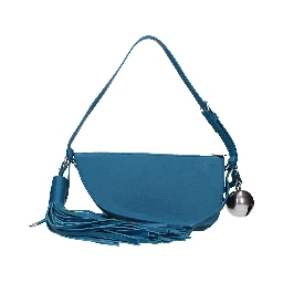 Blue Leather Shoulder Bag