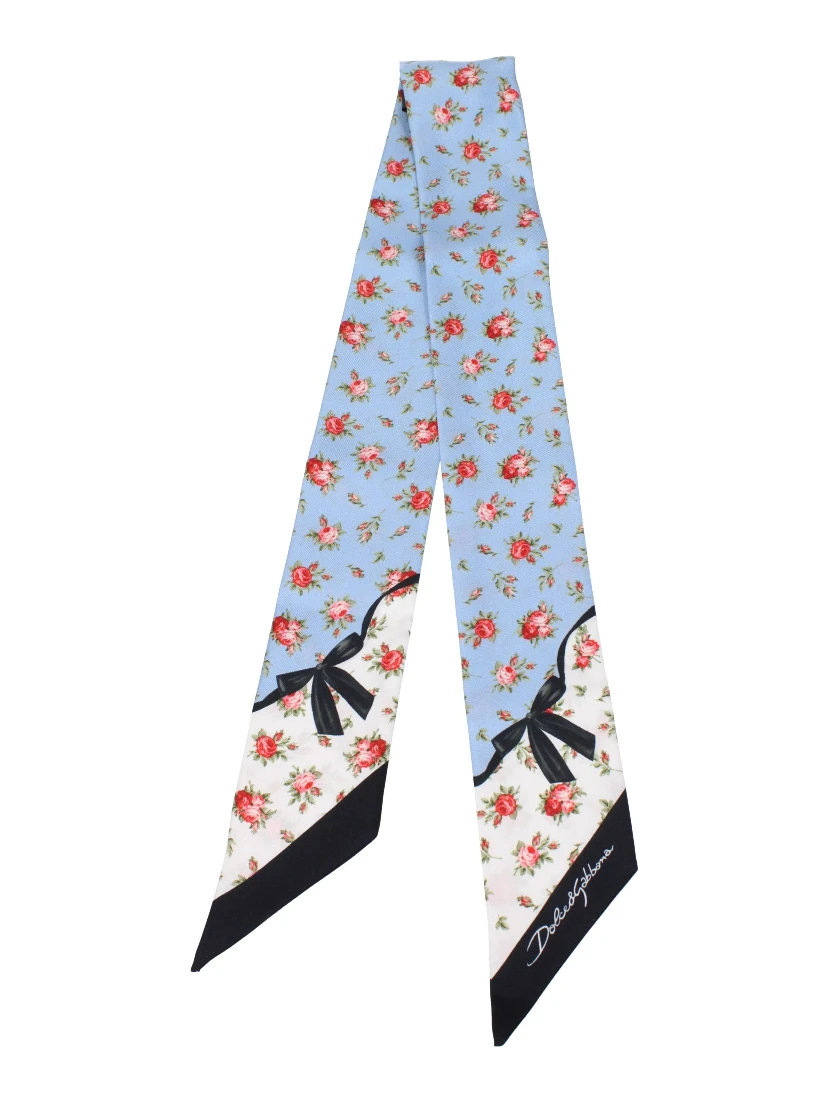 Light Blue Silk Foulard