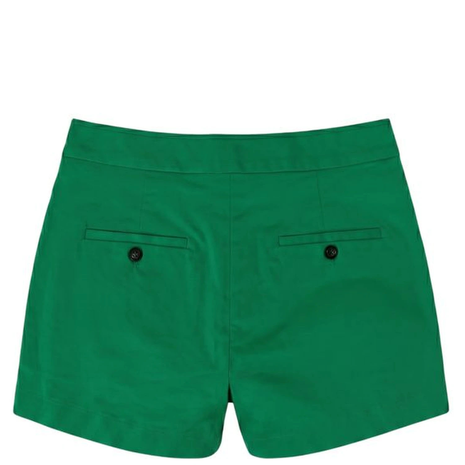 Green Cotton Womens Shorts