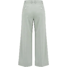 Green Cotton Women Pants