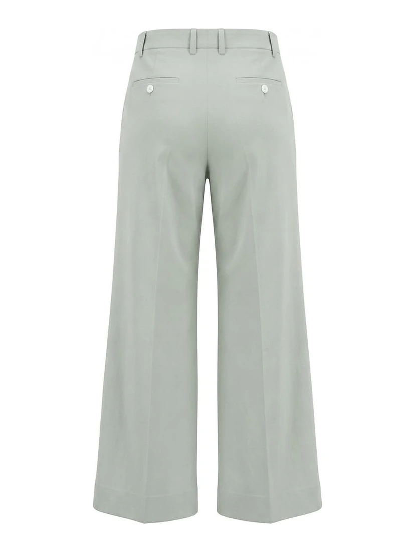 Green Cotton Women Pants