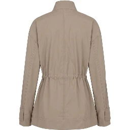 Brown Cotton Women Jacket
