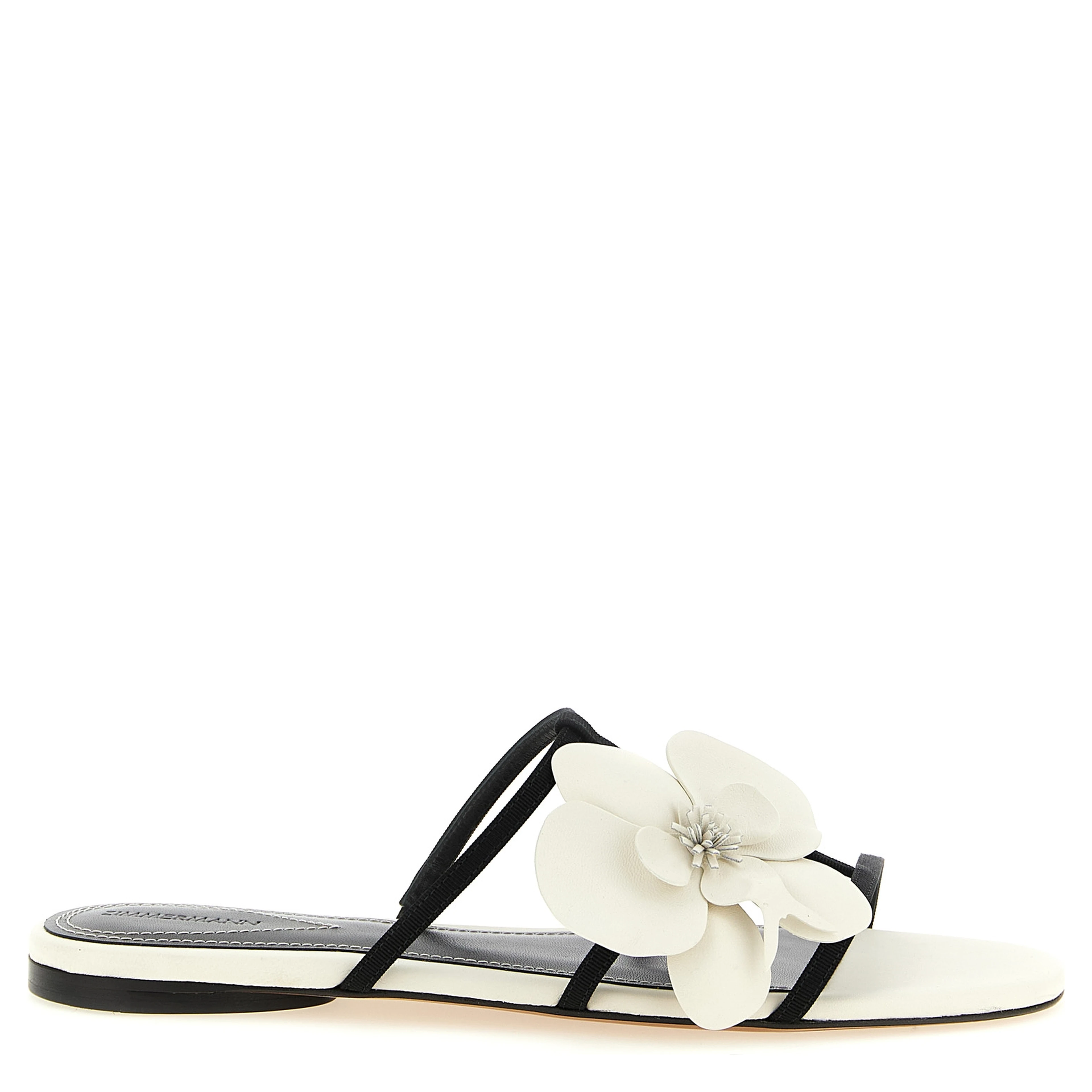 Bicolor Leather Slides