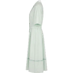 Green Cotton Women Dress