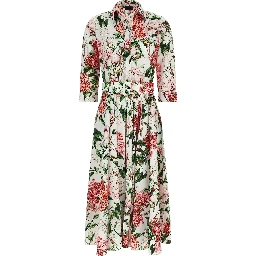 Multicolor Cotton Midi Dress