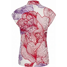 Red Cotton Women Shirt