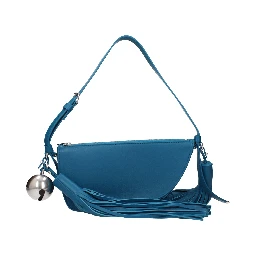 Blue Leather Shoulder Bag