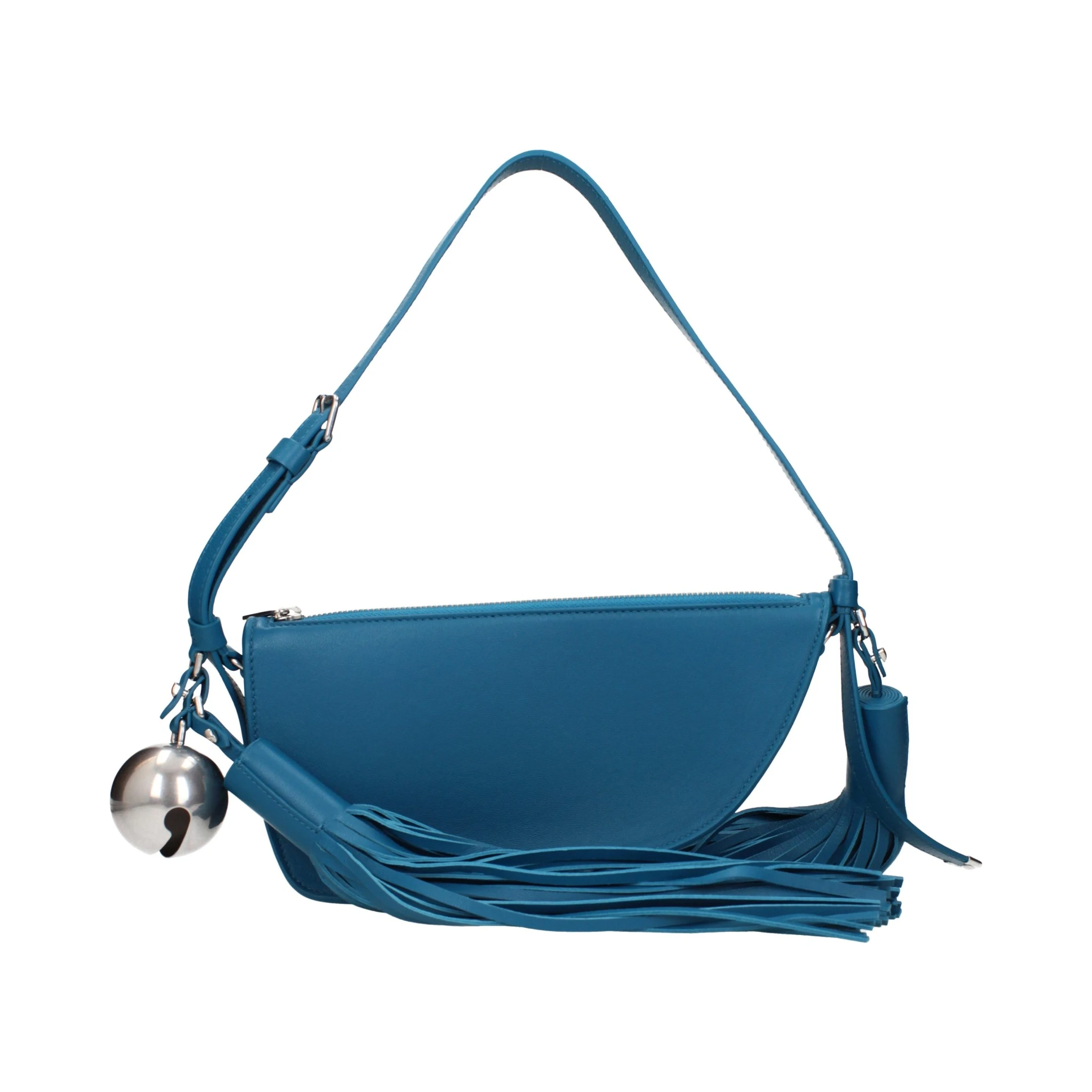 Blue Leather Shoulder Bag