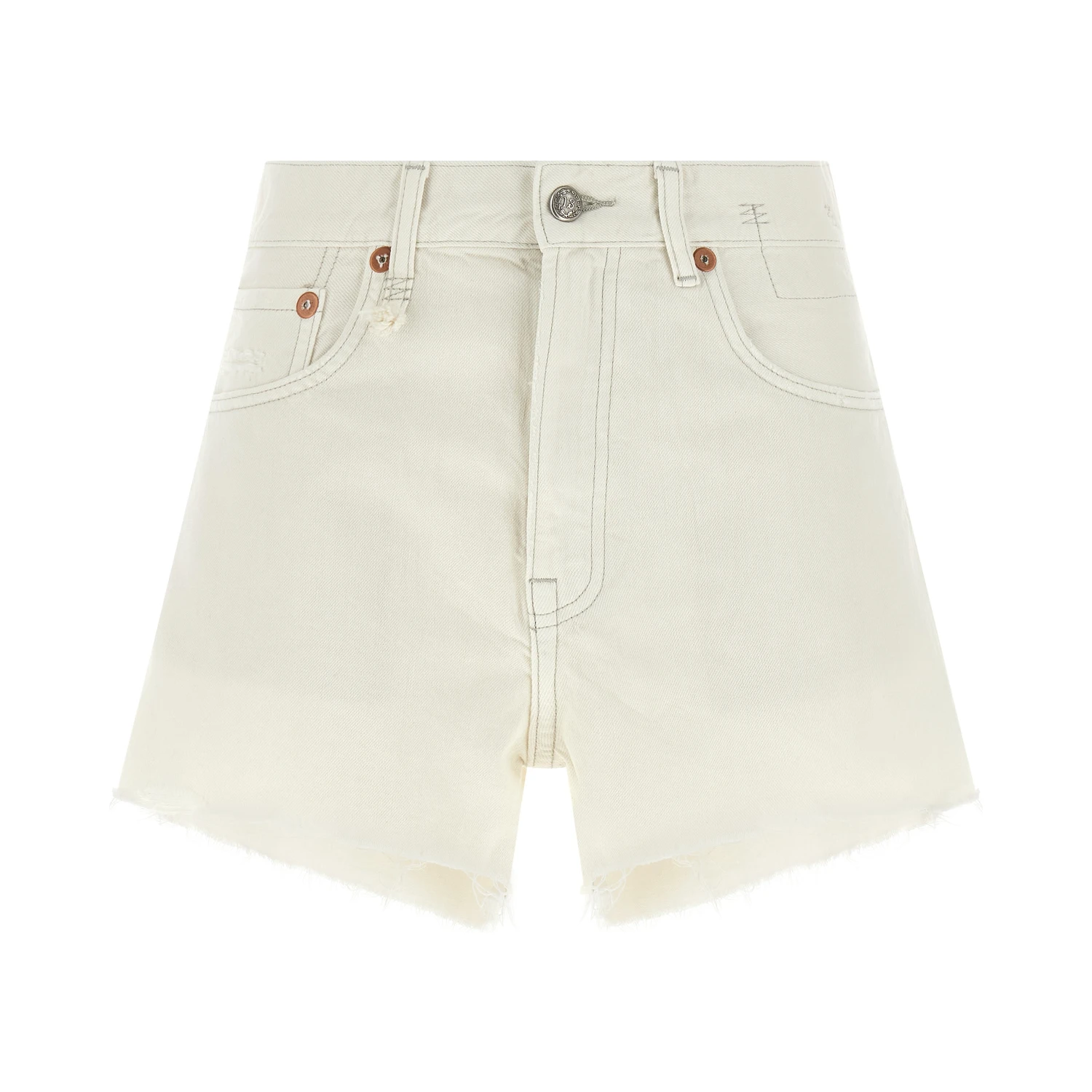 White Cotton Bermuda Shorts