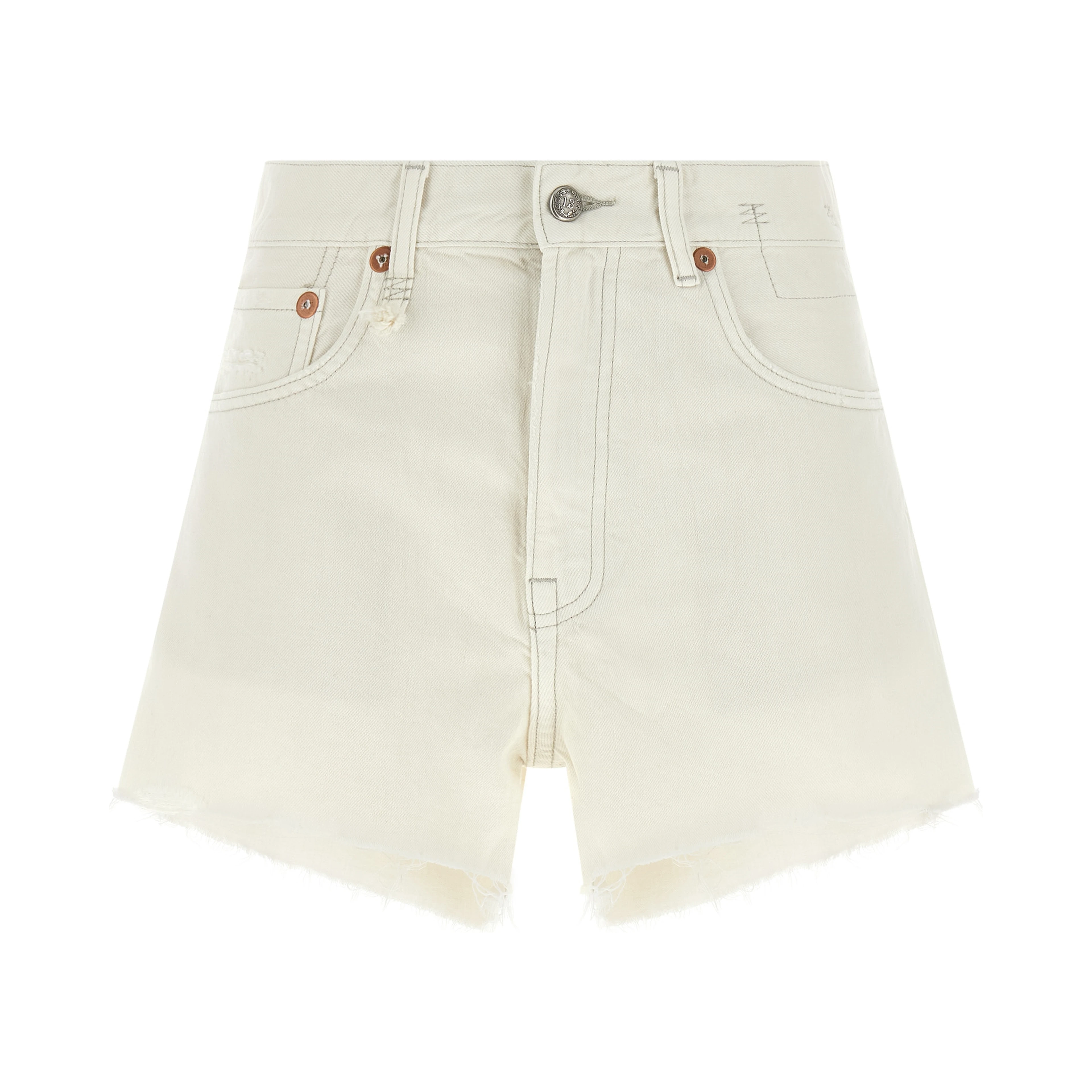 White Cotton Bermuda Shorts