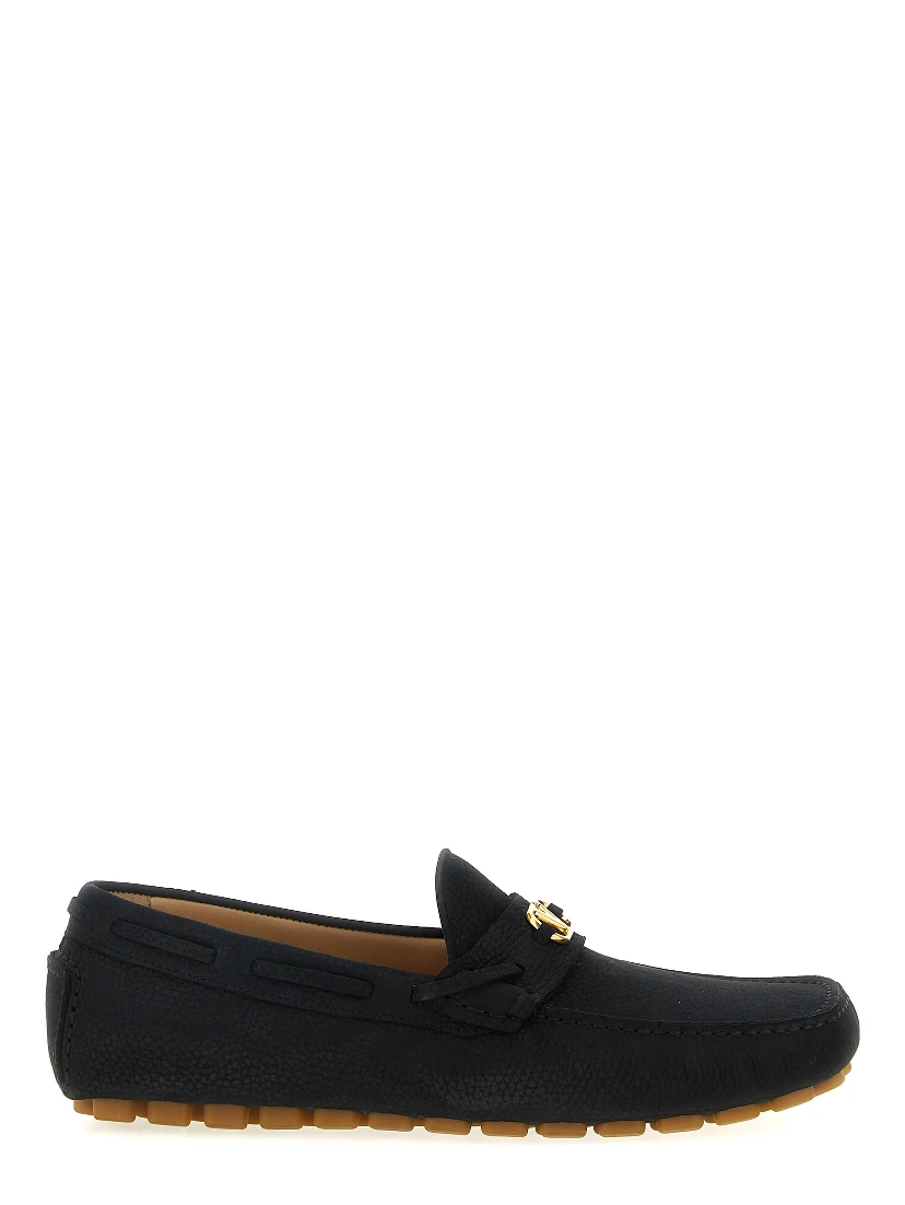 Black Calfskin Slip-On Loafers