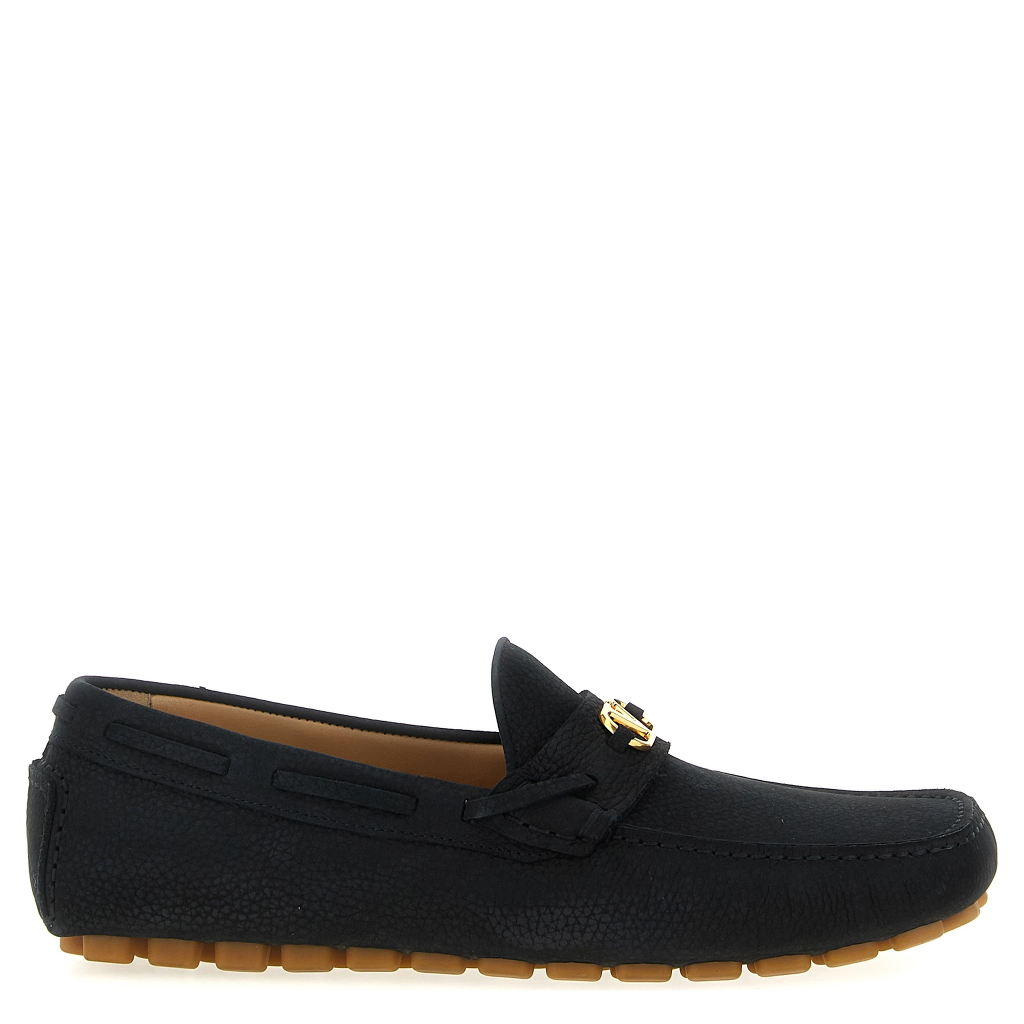 Black Calfskin Slip-On Loafers