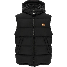 Black Polyamide Sleeveless Jacket