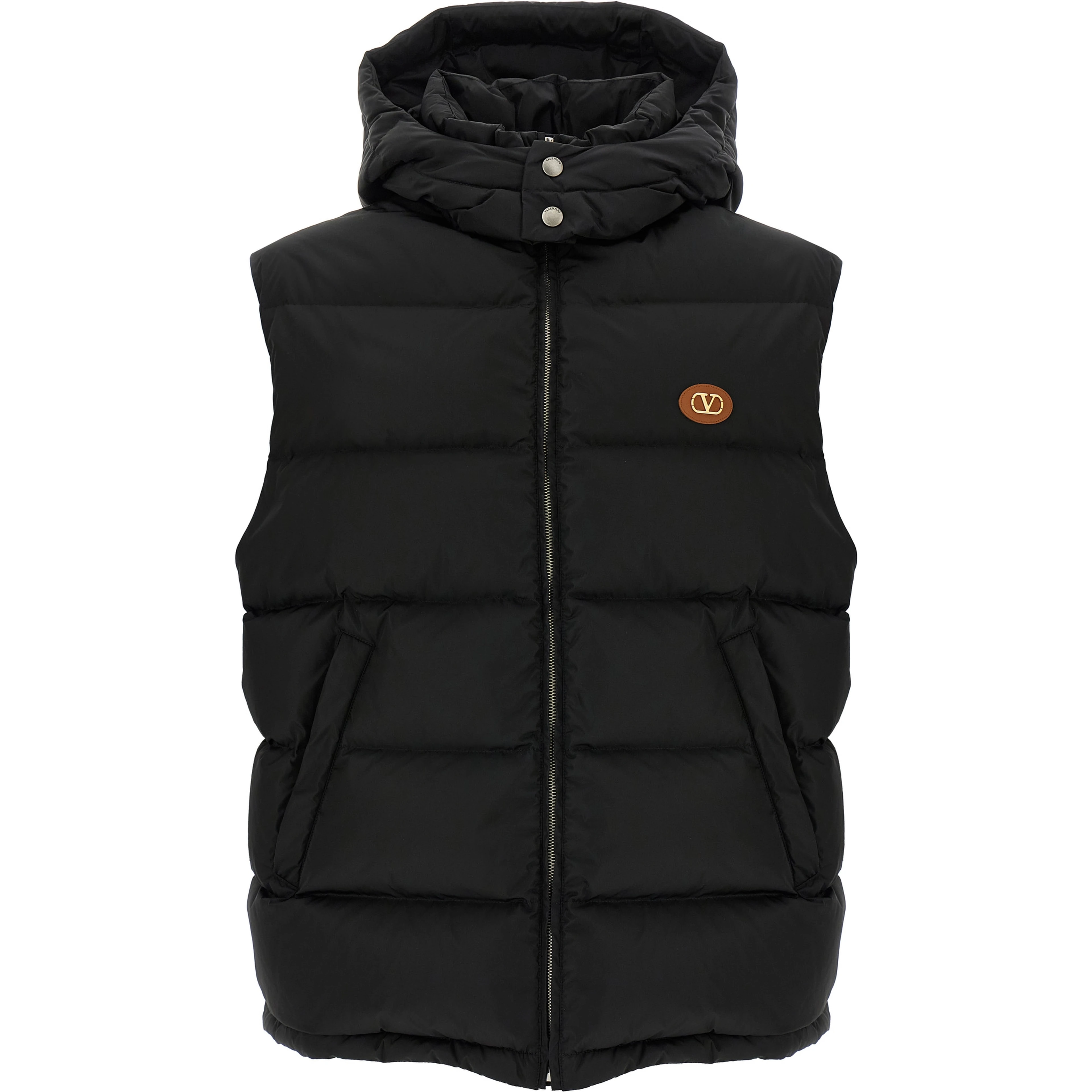 Black Polyamide Sleeveless Jacket