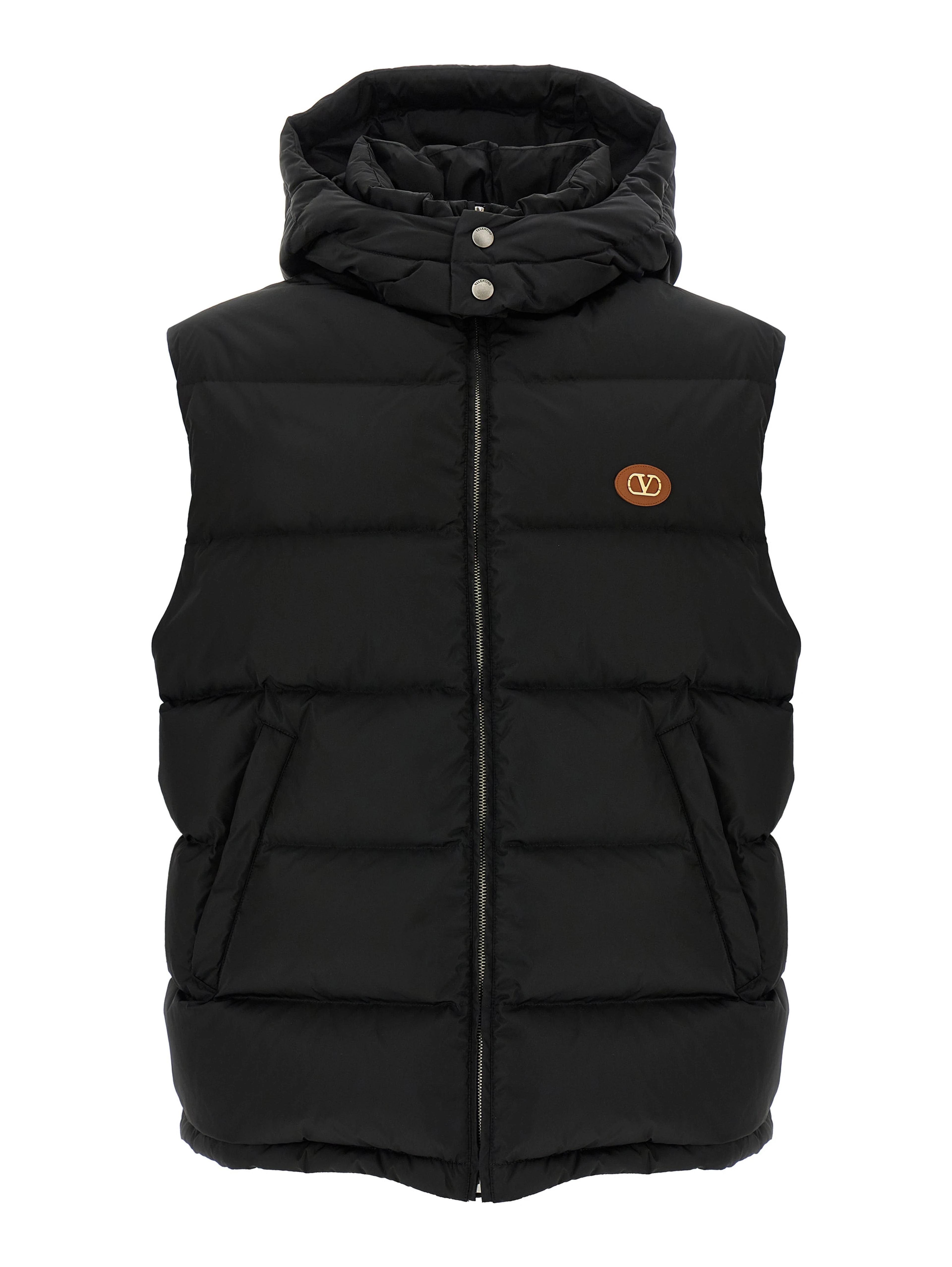 Black Polyamide Sleeveless Jacket