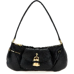 Black Calfskin Shoulder Bag