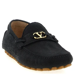 Black Calfskin Slip-On Loafers
