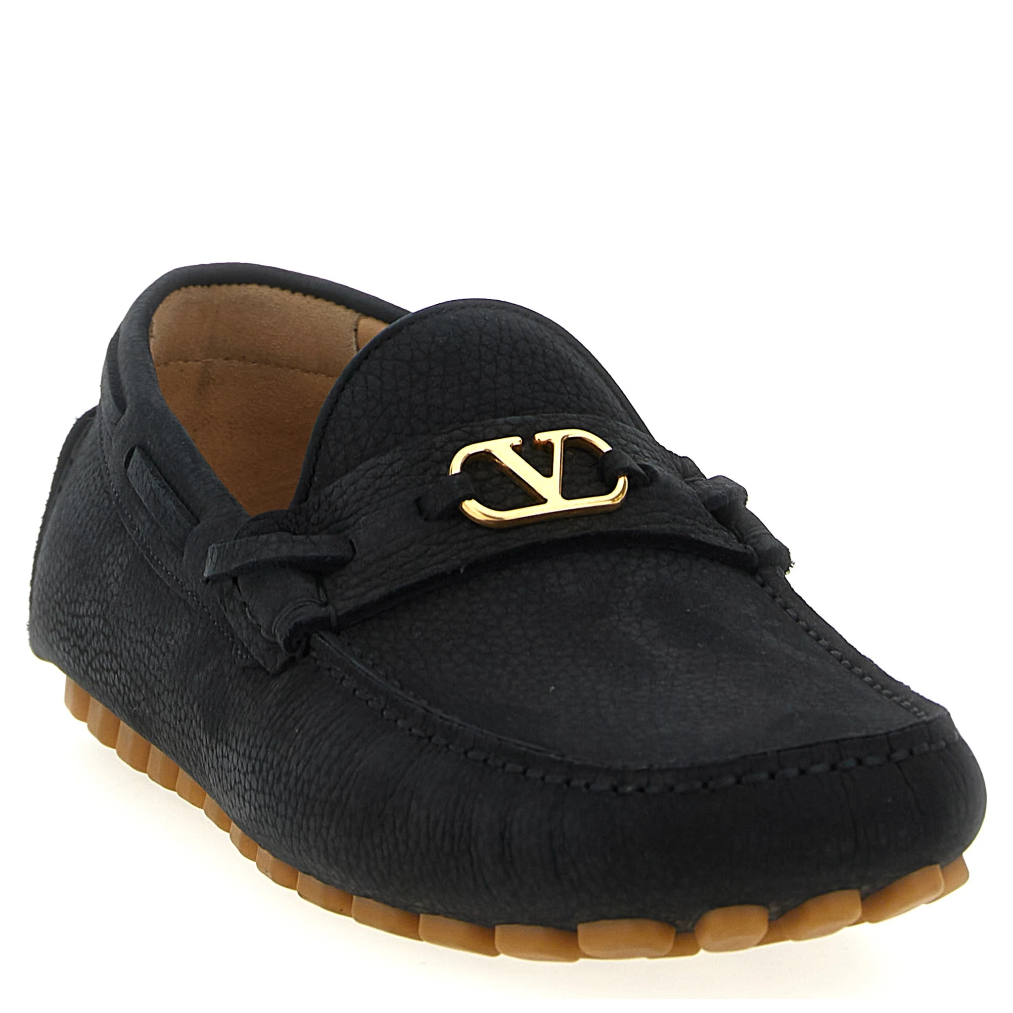 Black Calfskin Slip-On Loafers