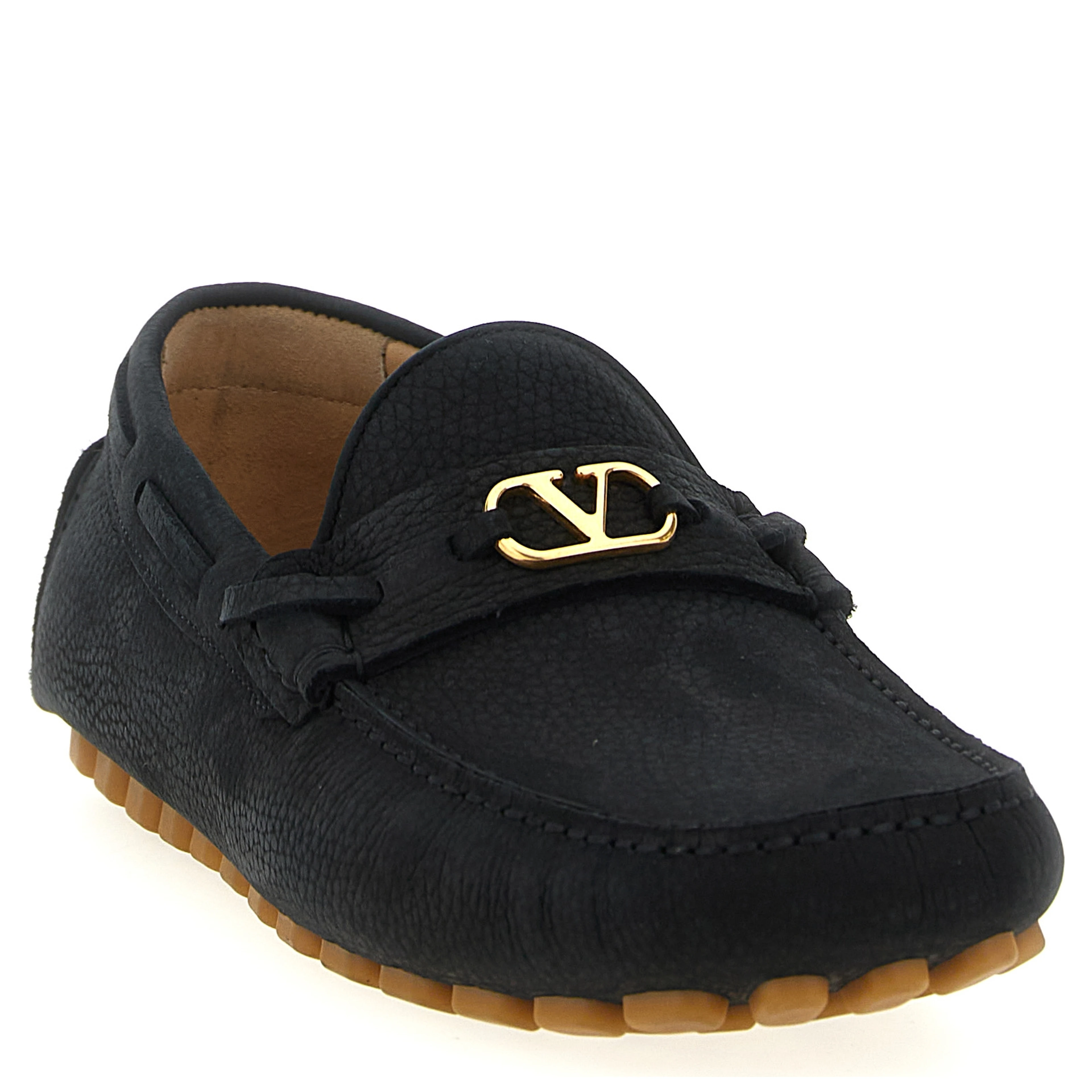 Black Calfskin Slip-On Loafers