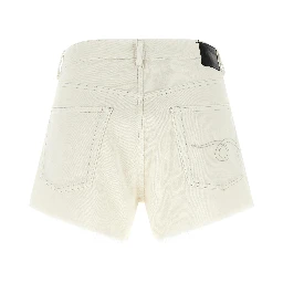 White Cotton Bermuda Shorts