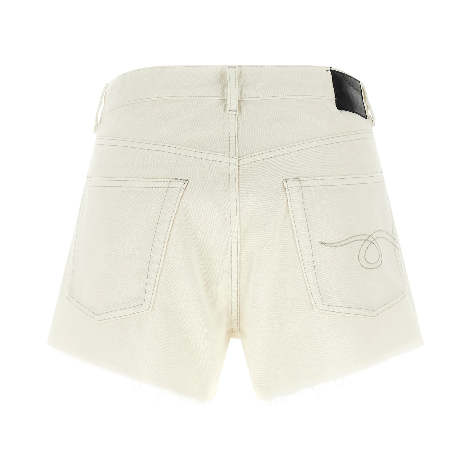 White Cotton Bermuda Shorts