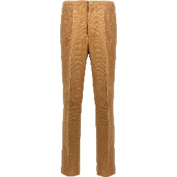 Beige Paper Casual Pants