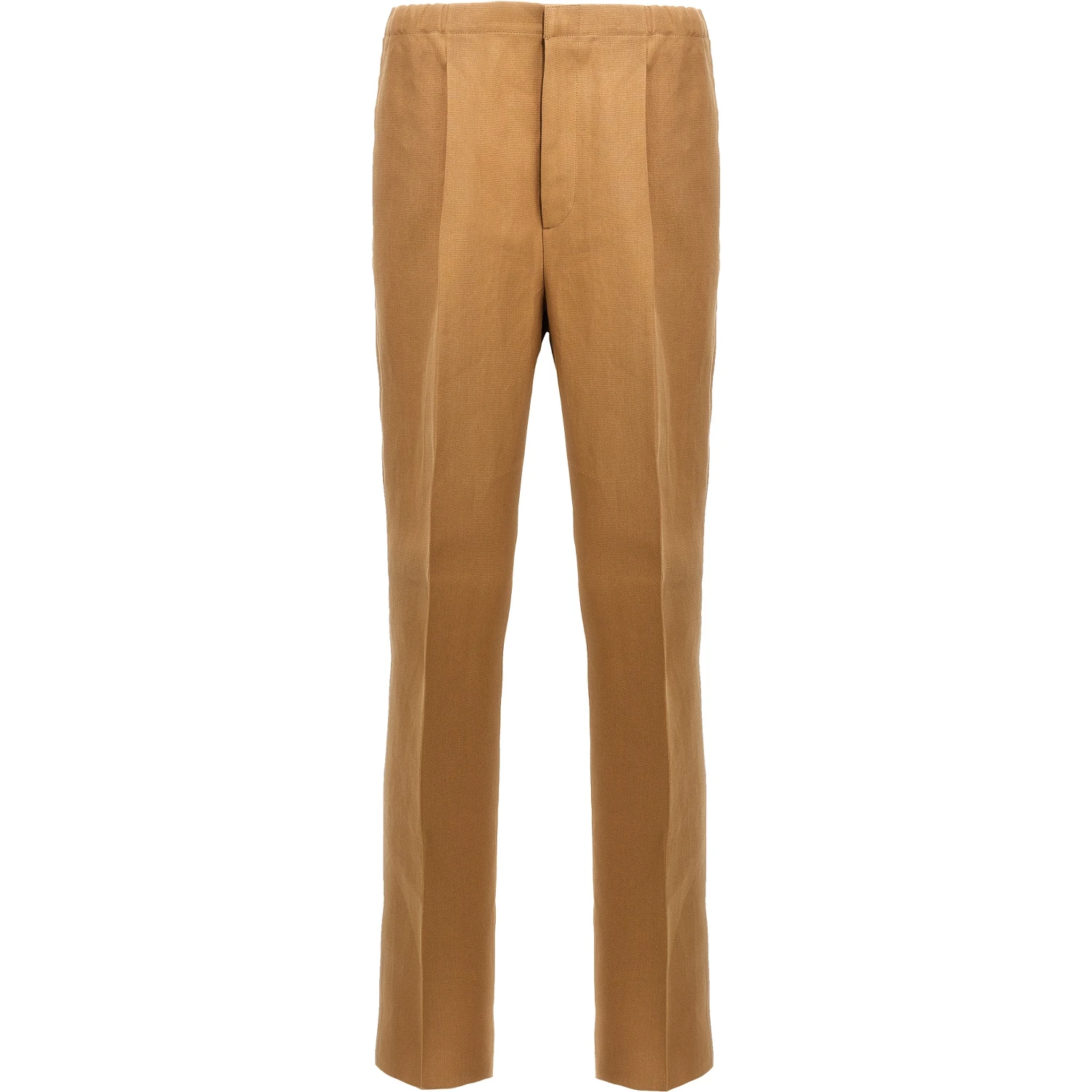 Beige Paper Casual Pants