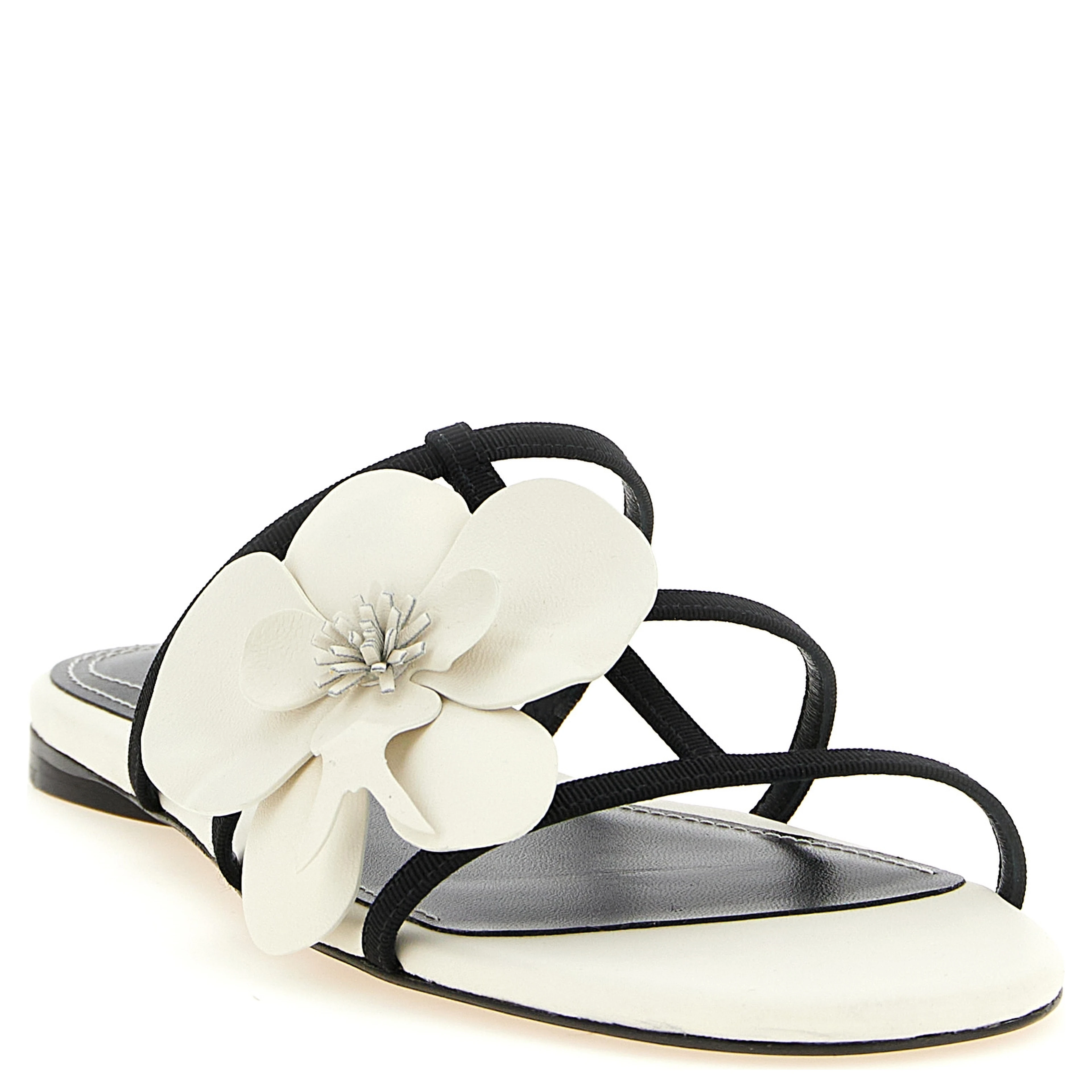 Bicolor Leather Slides