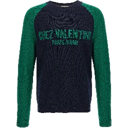 Blue Virgin Wool Cardigan