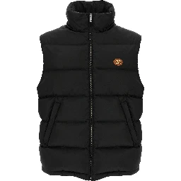 Black Polyamide Sleeveless Jacket