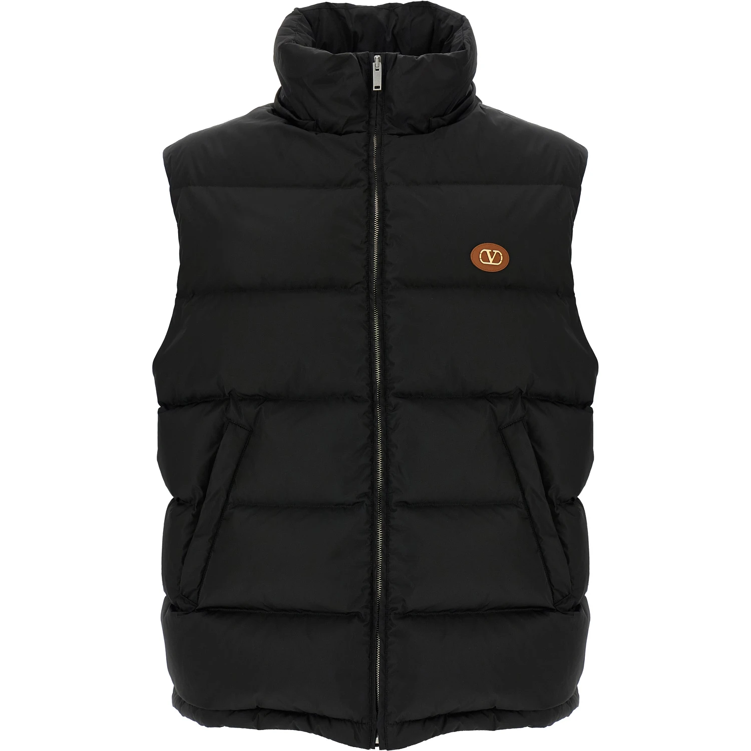 Black Polyamide Sleeveless Jacket
