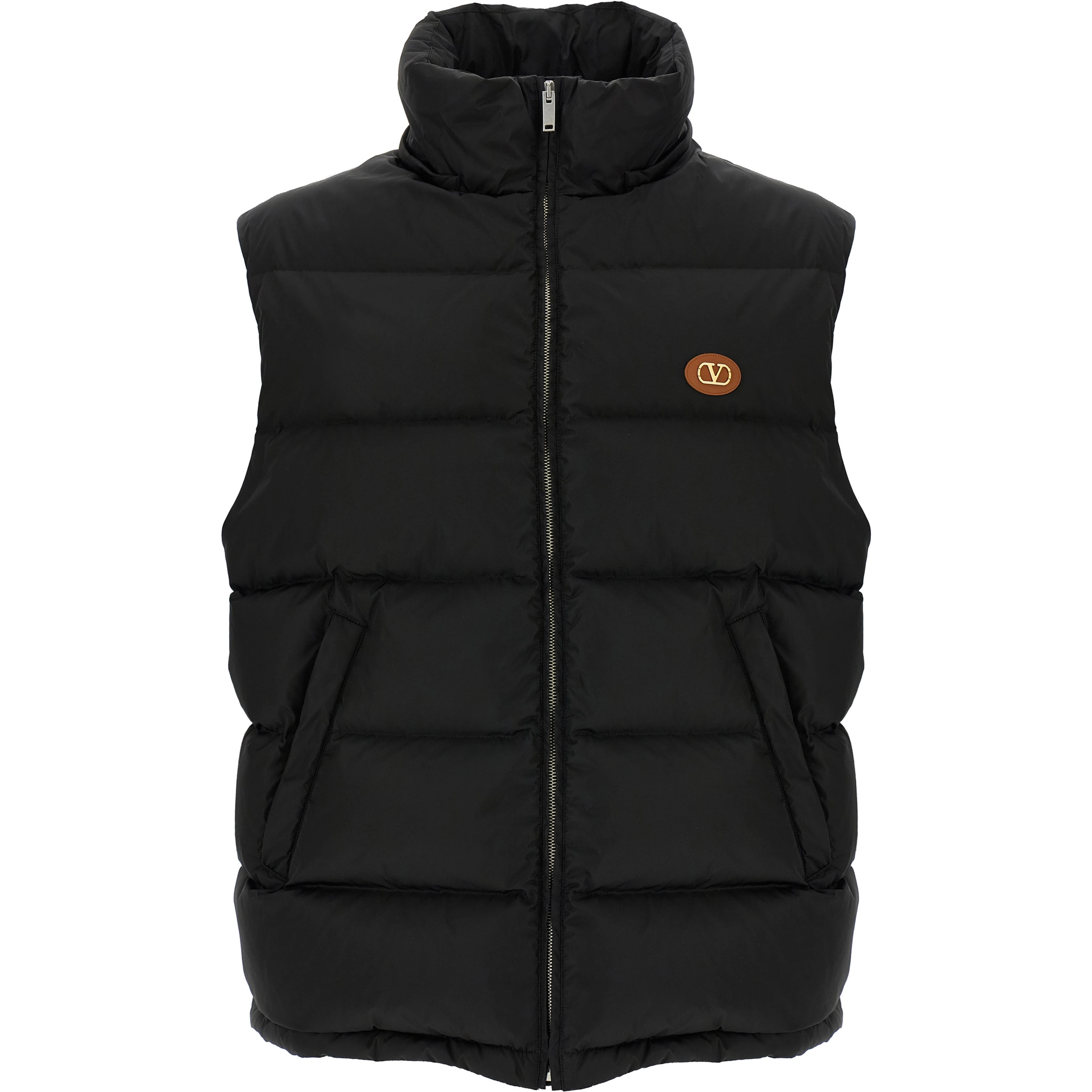 Black Polyamide Sleeveless Jacket
