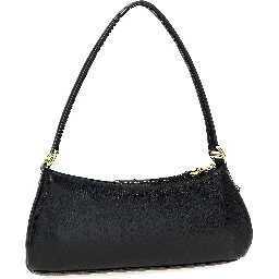 Black Calfskin Shoulder Bag
