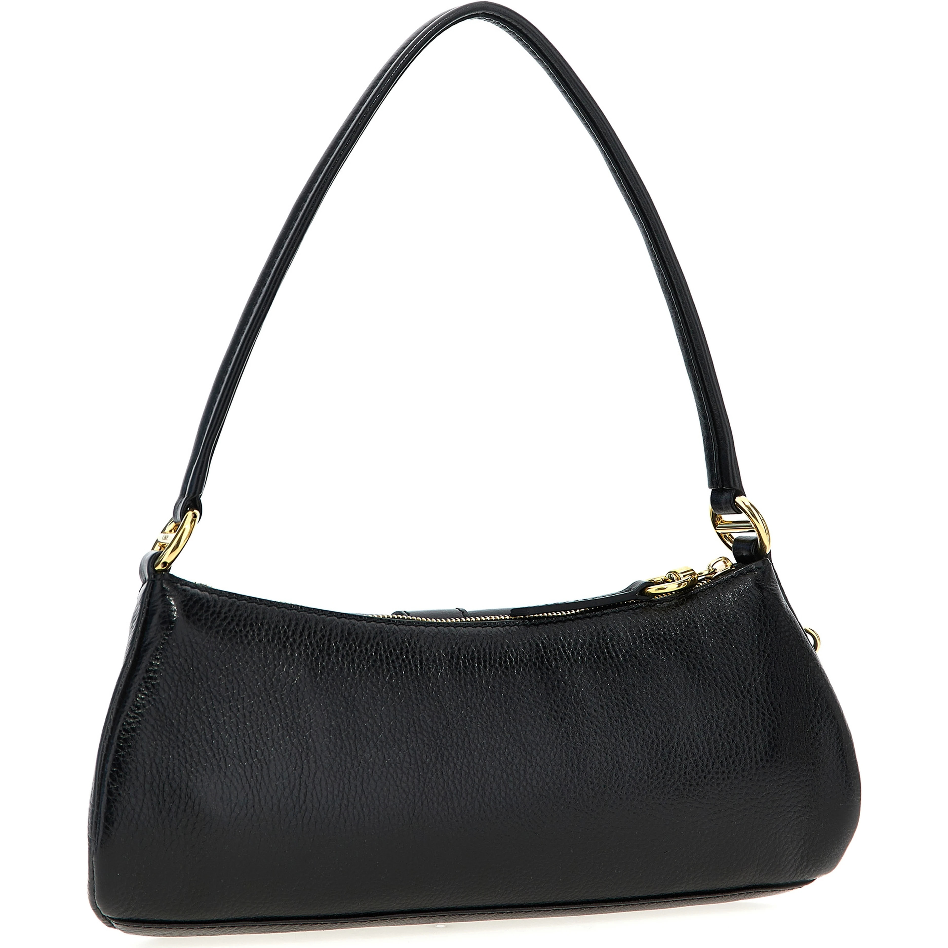 Black Calfskin Shoulder Bag