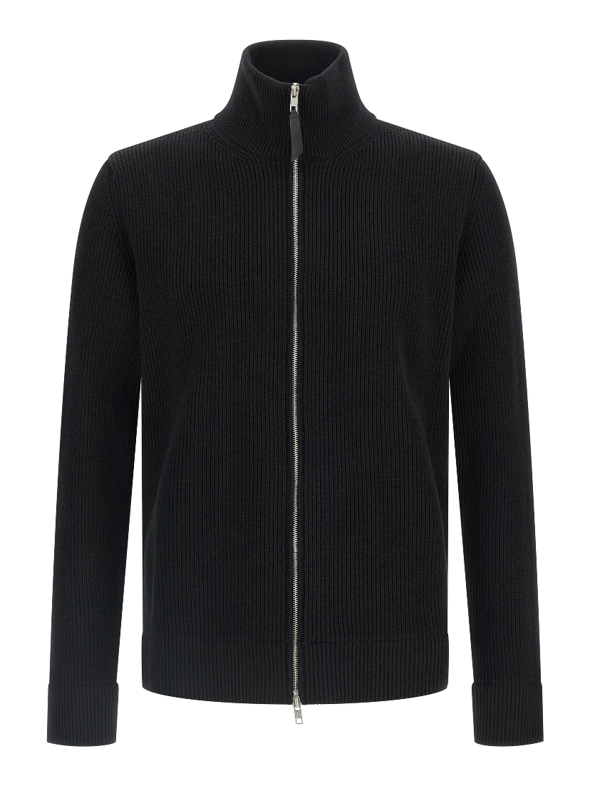 Black Cotton Cardigan