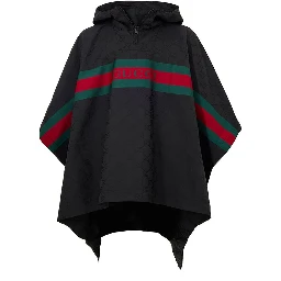 Black Polyester Trench Coat