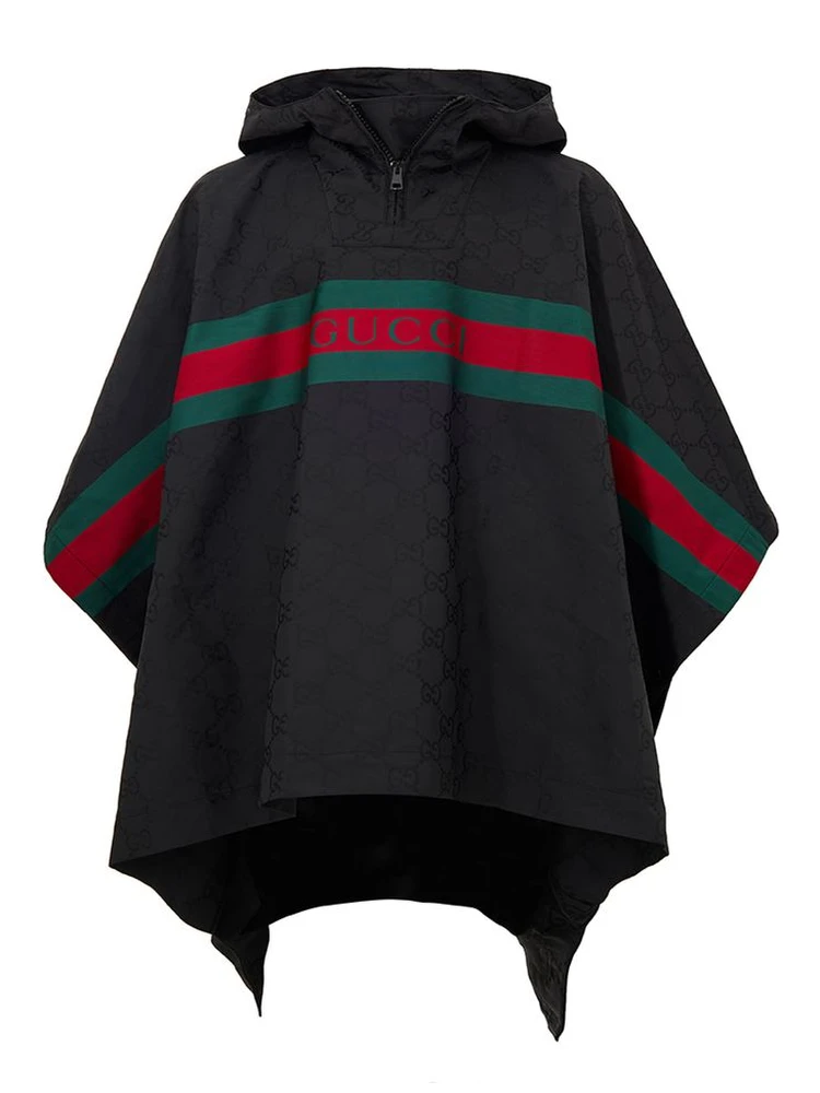 Black Polyester Trench Coat
