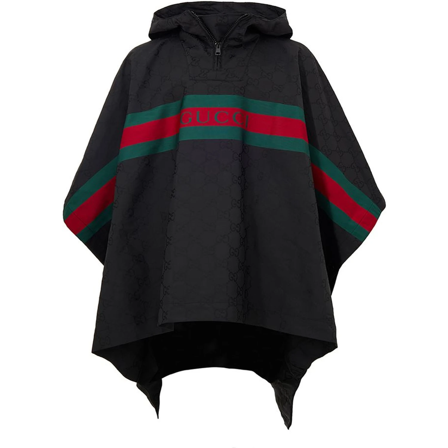 Black Polyester Trench Coat