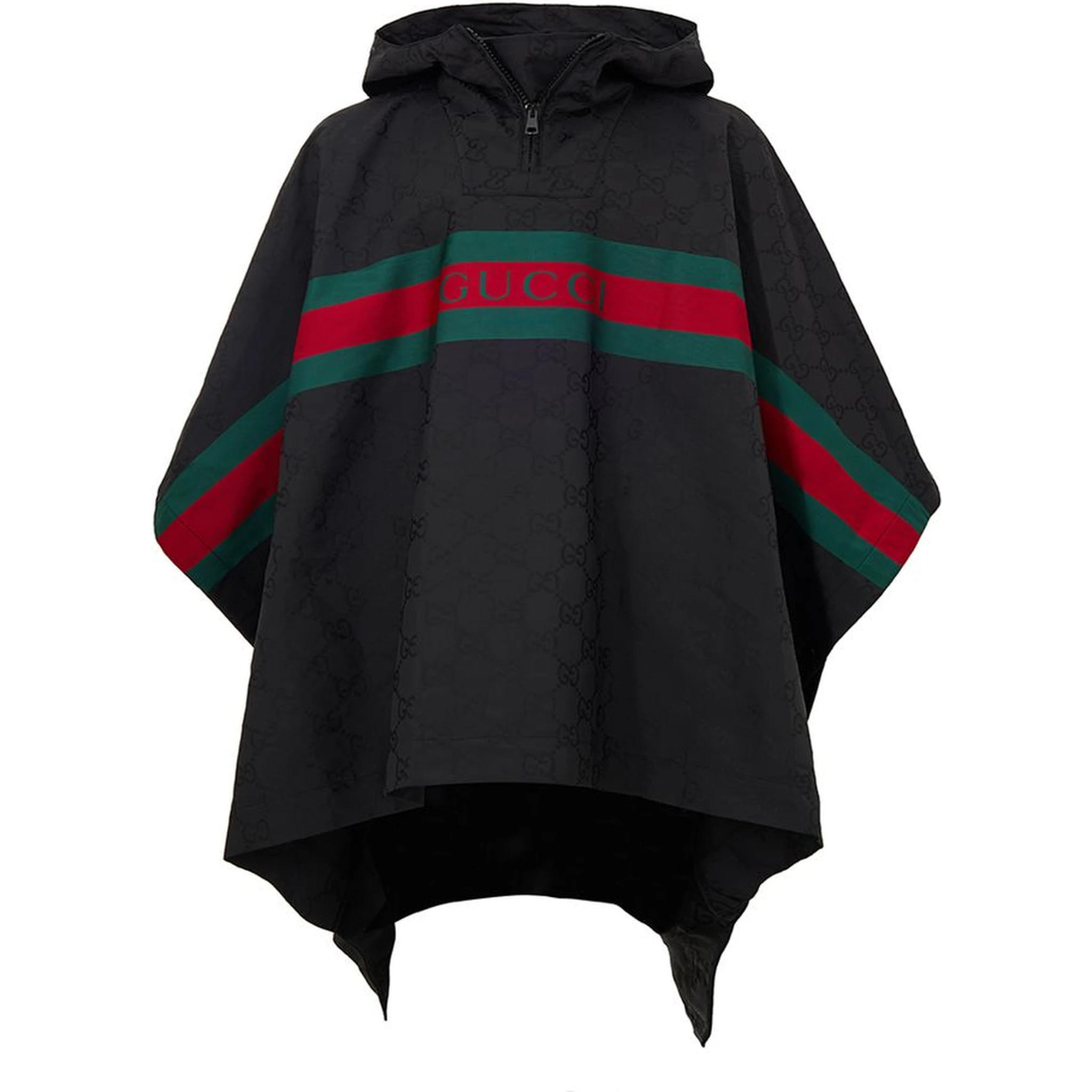 Black Polyester Trench Coat