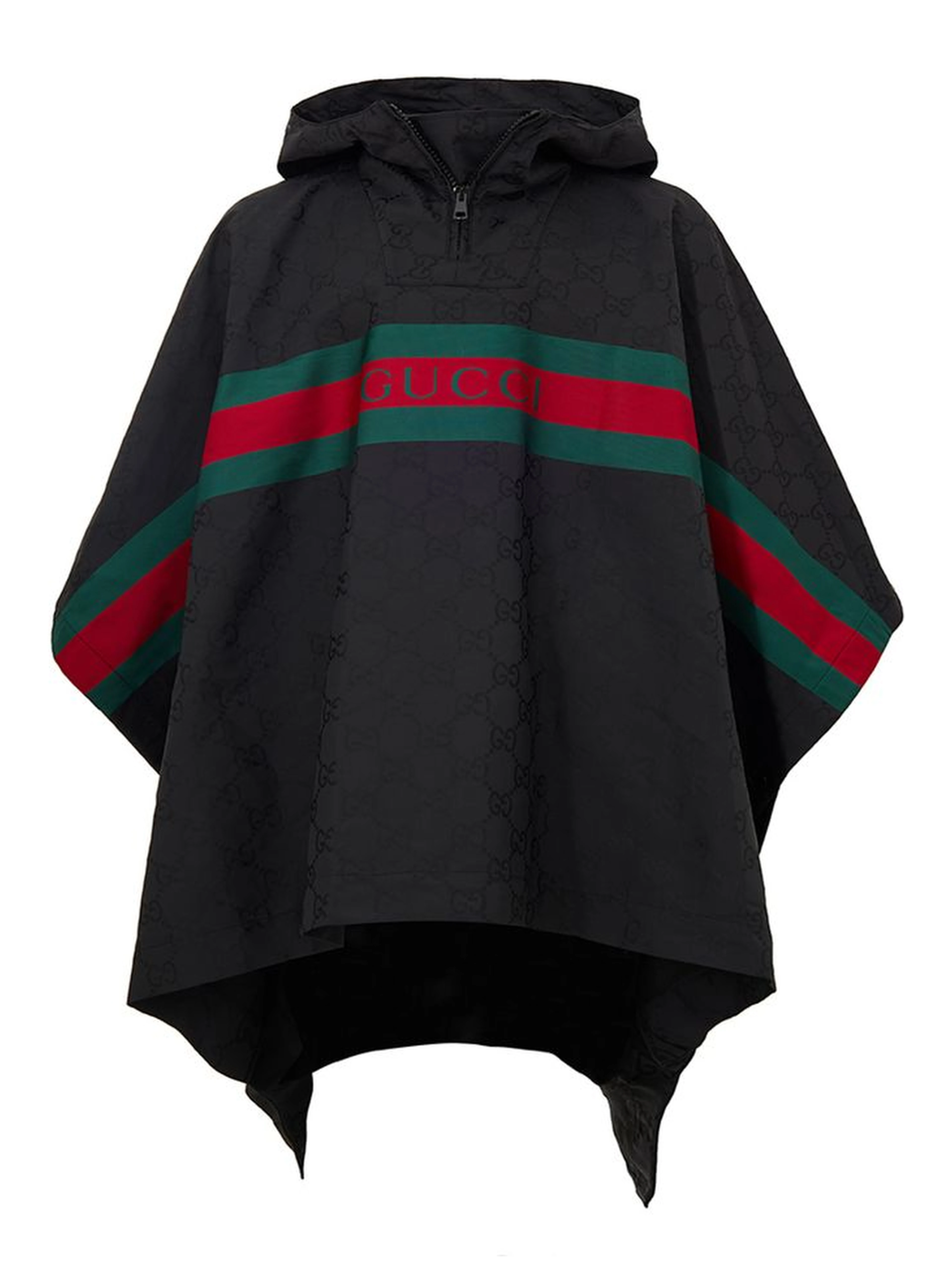 Black Polyester Trench Coat