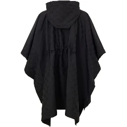 Black Polyester Trench Coat