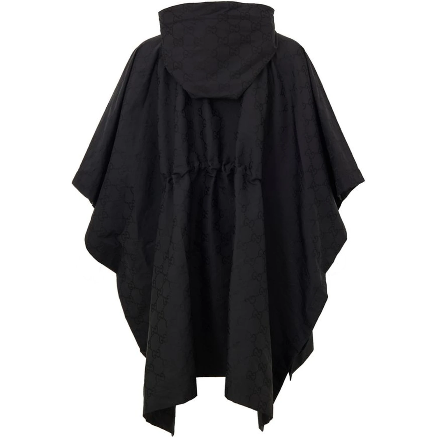 Black Polyester Trench Coat