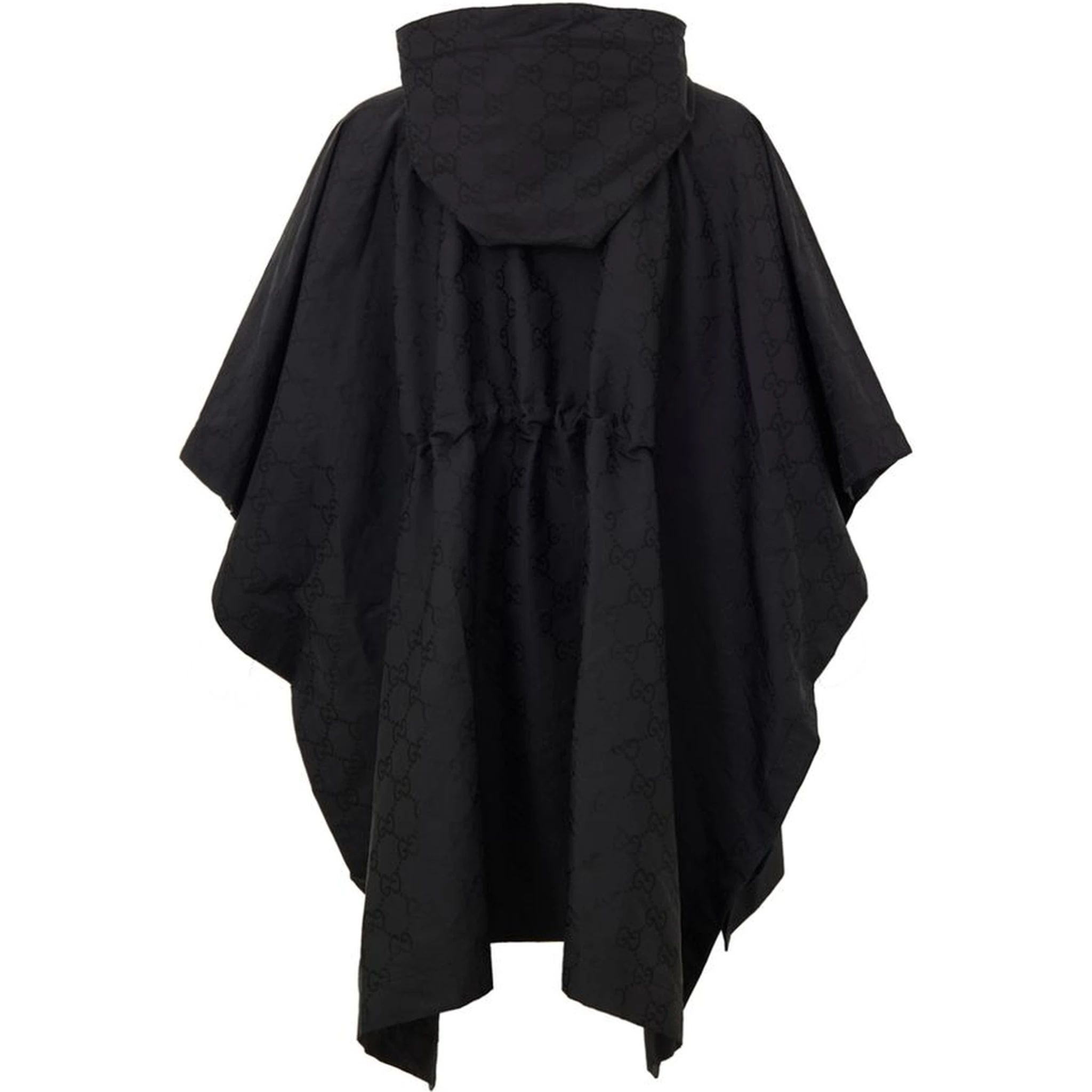 Black Polyester Trench Coat