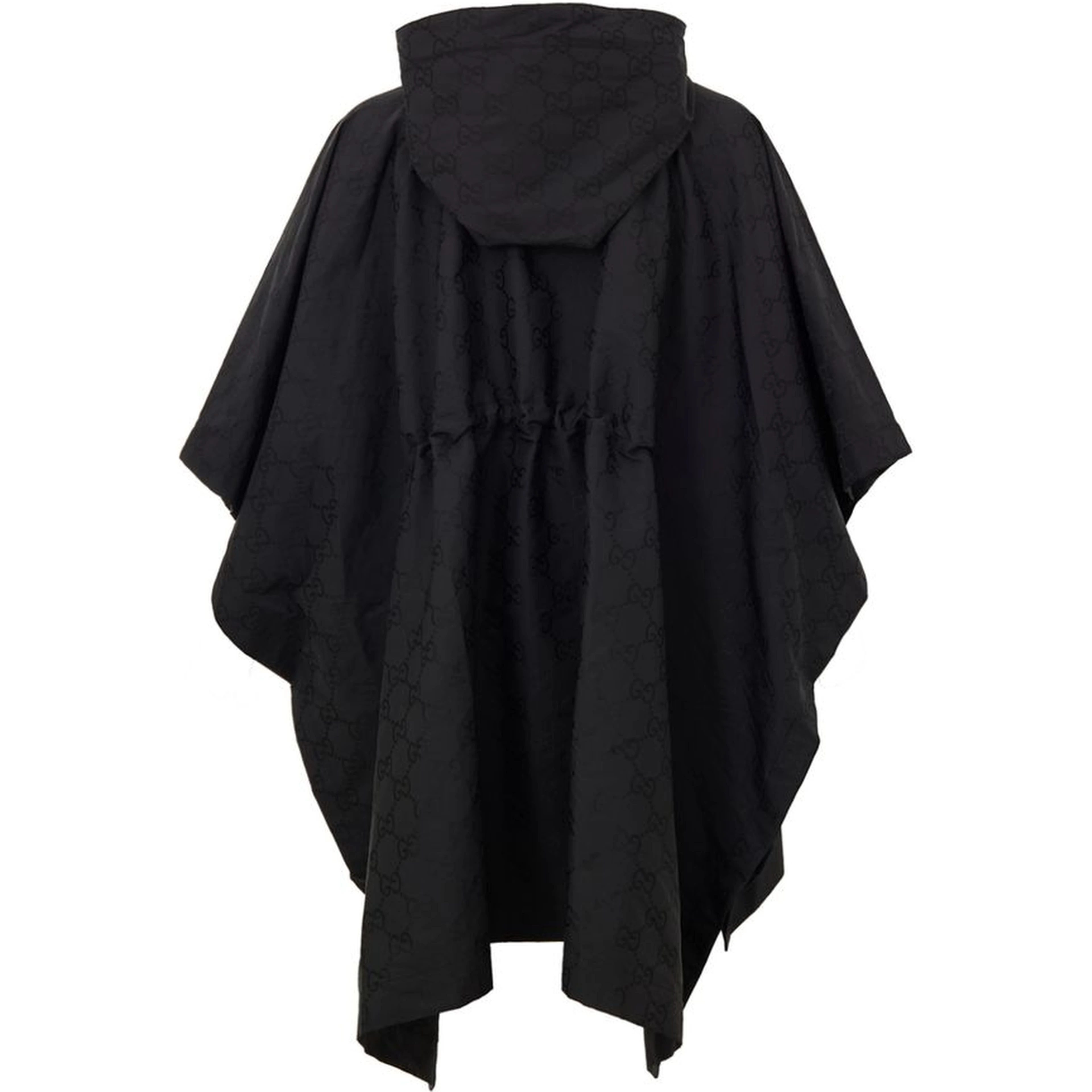 Black Polyester Trench Coat