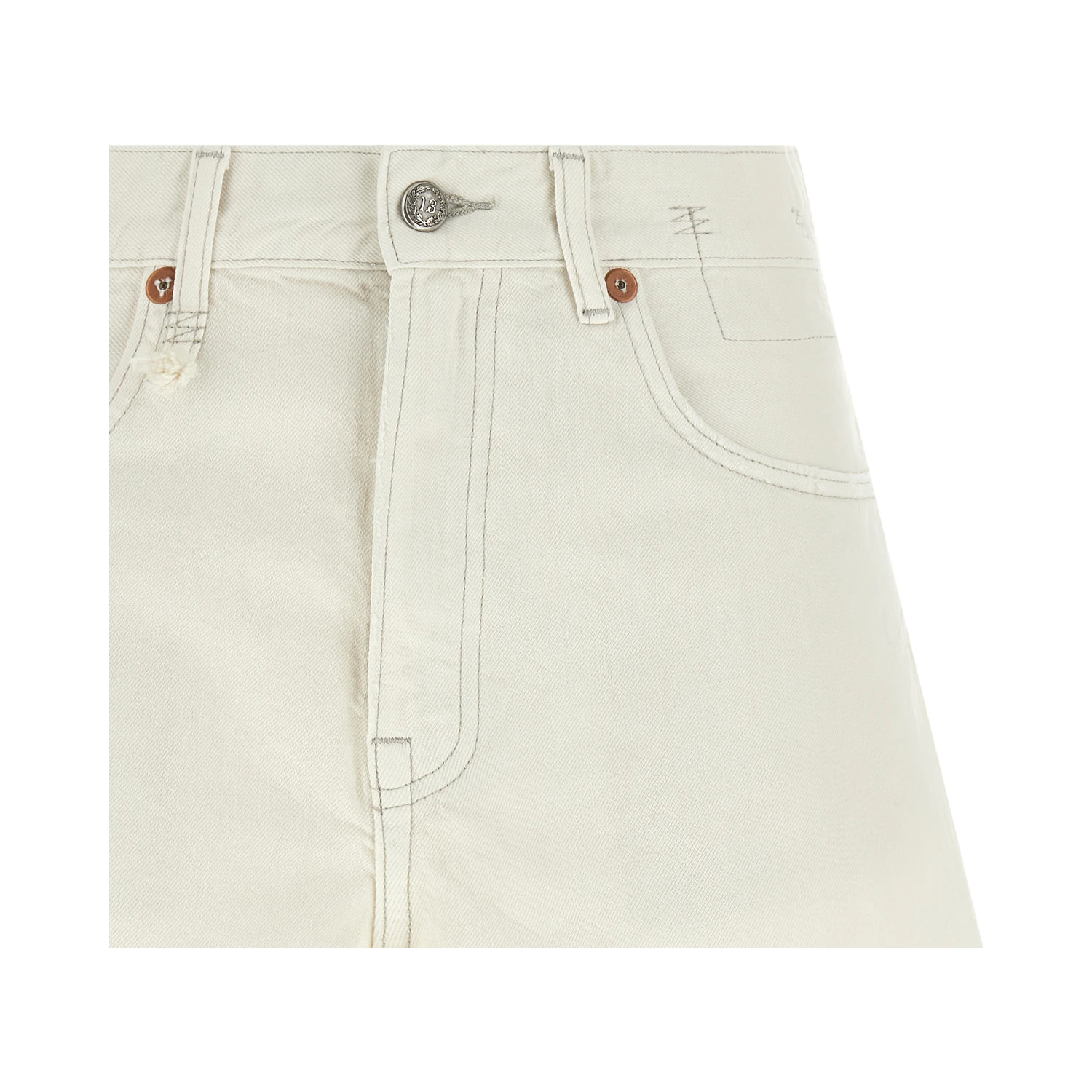 White Cotton Bermuda Shorts