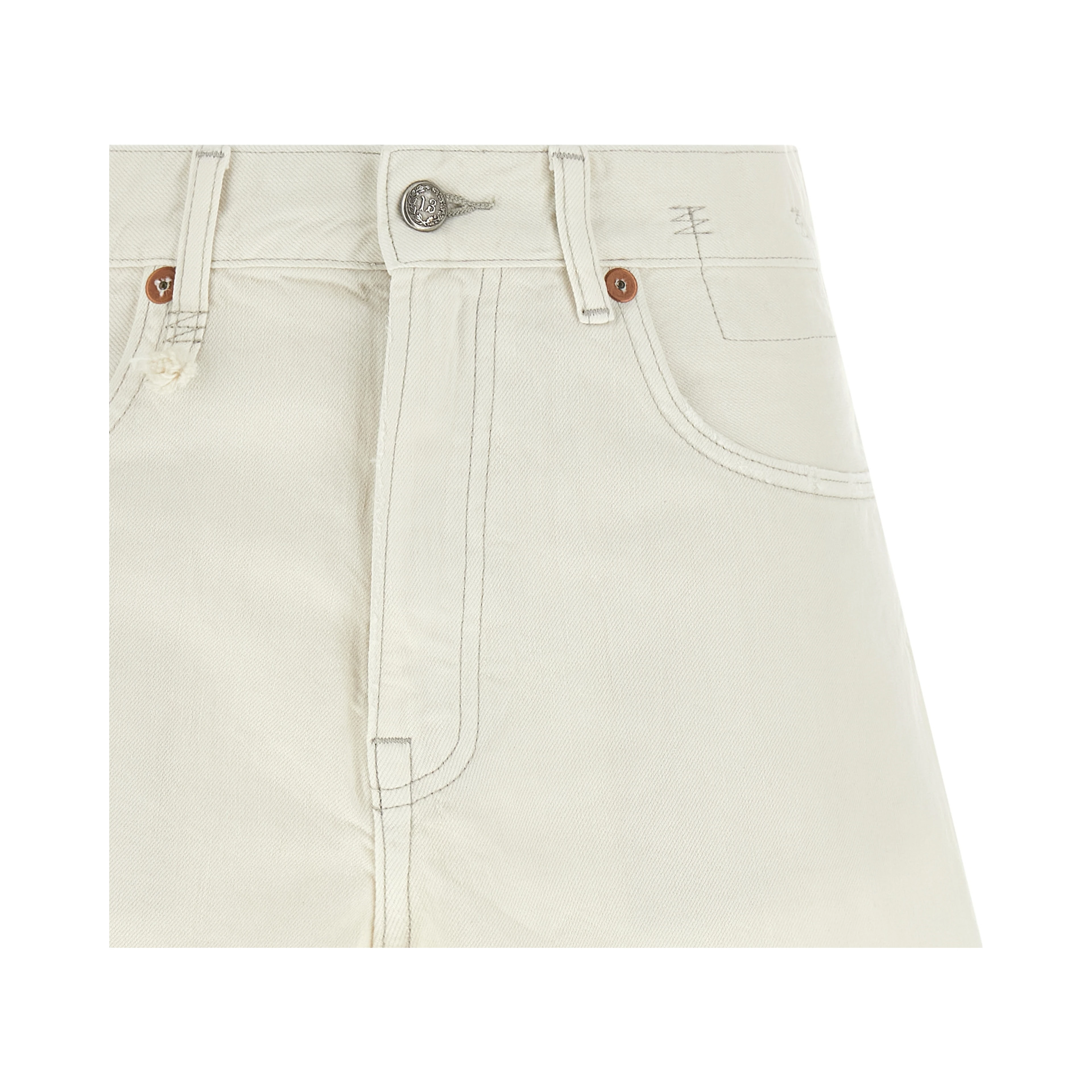 White Cotton Bermuda Shorts
