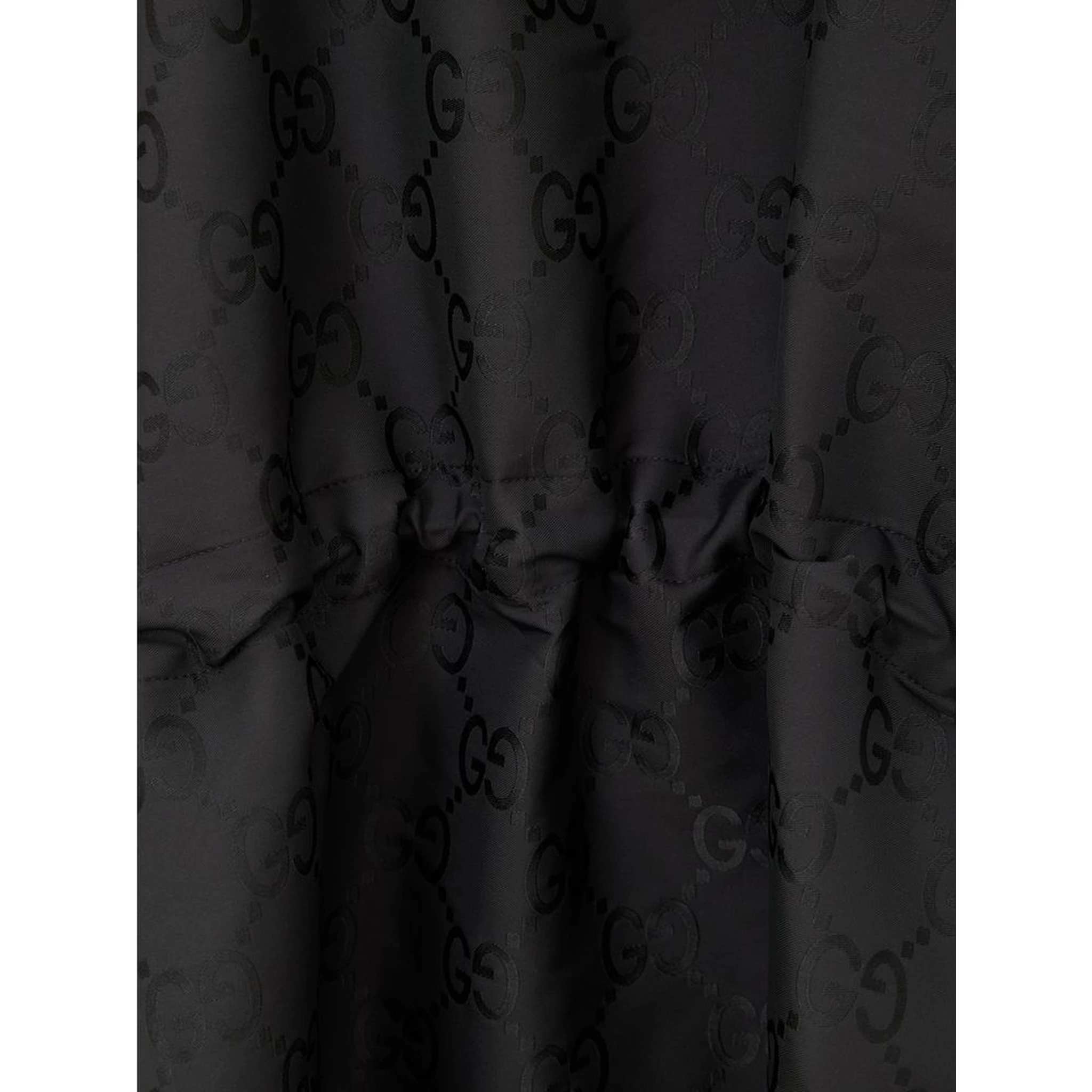 Black Polyester Trench Coat