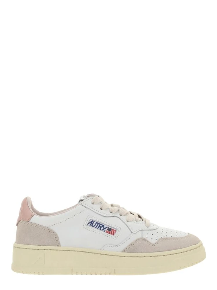 White Calf Leather Bos Taurus Low Top Sneakers