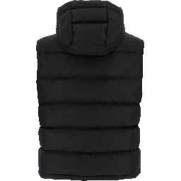 Black Polyamide Sleeveless Jacket