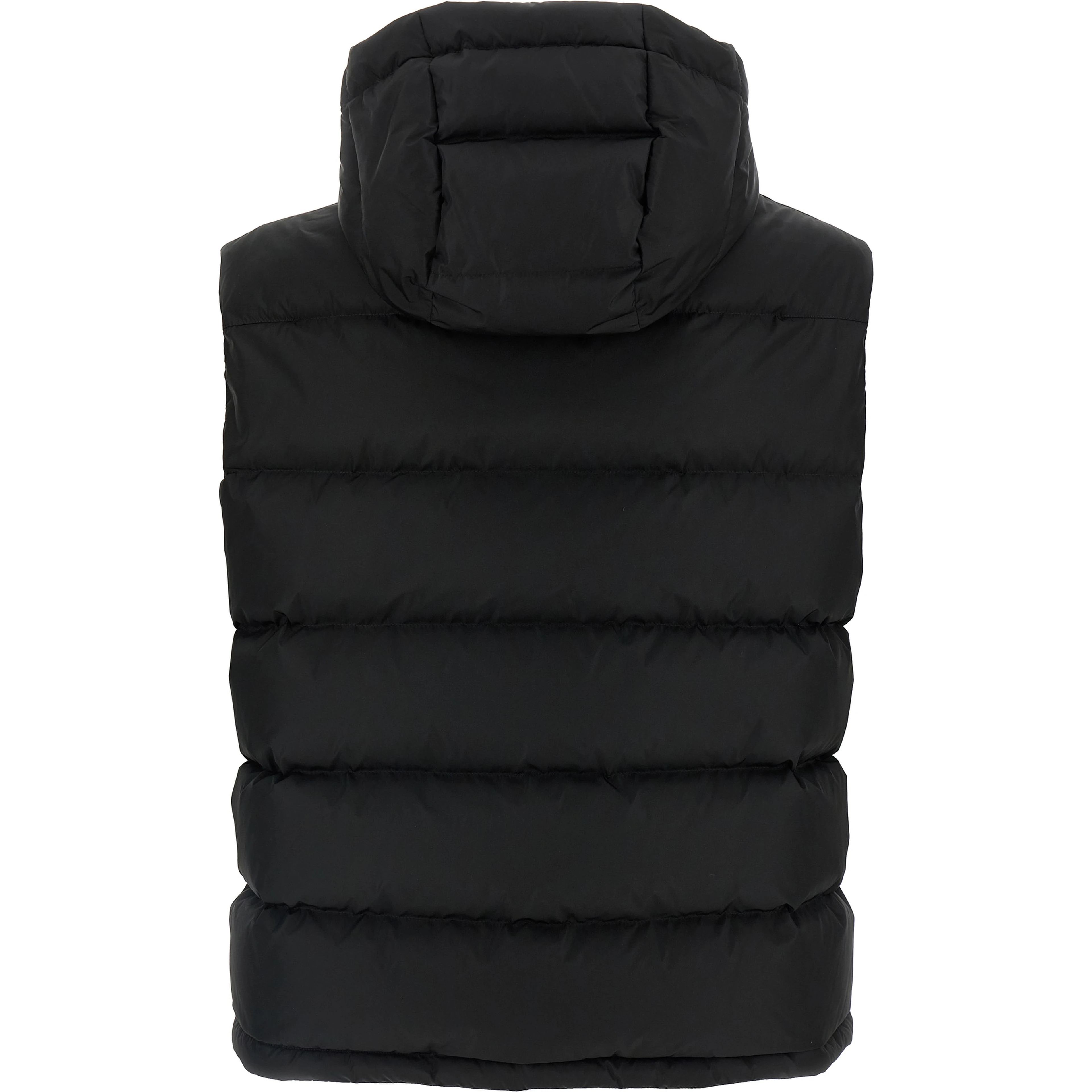 Black Polyamide Sleeveless Jacket